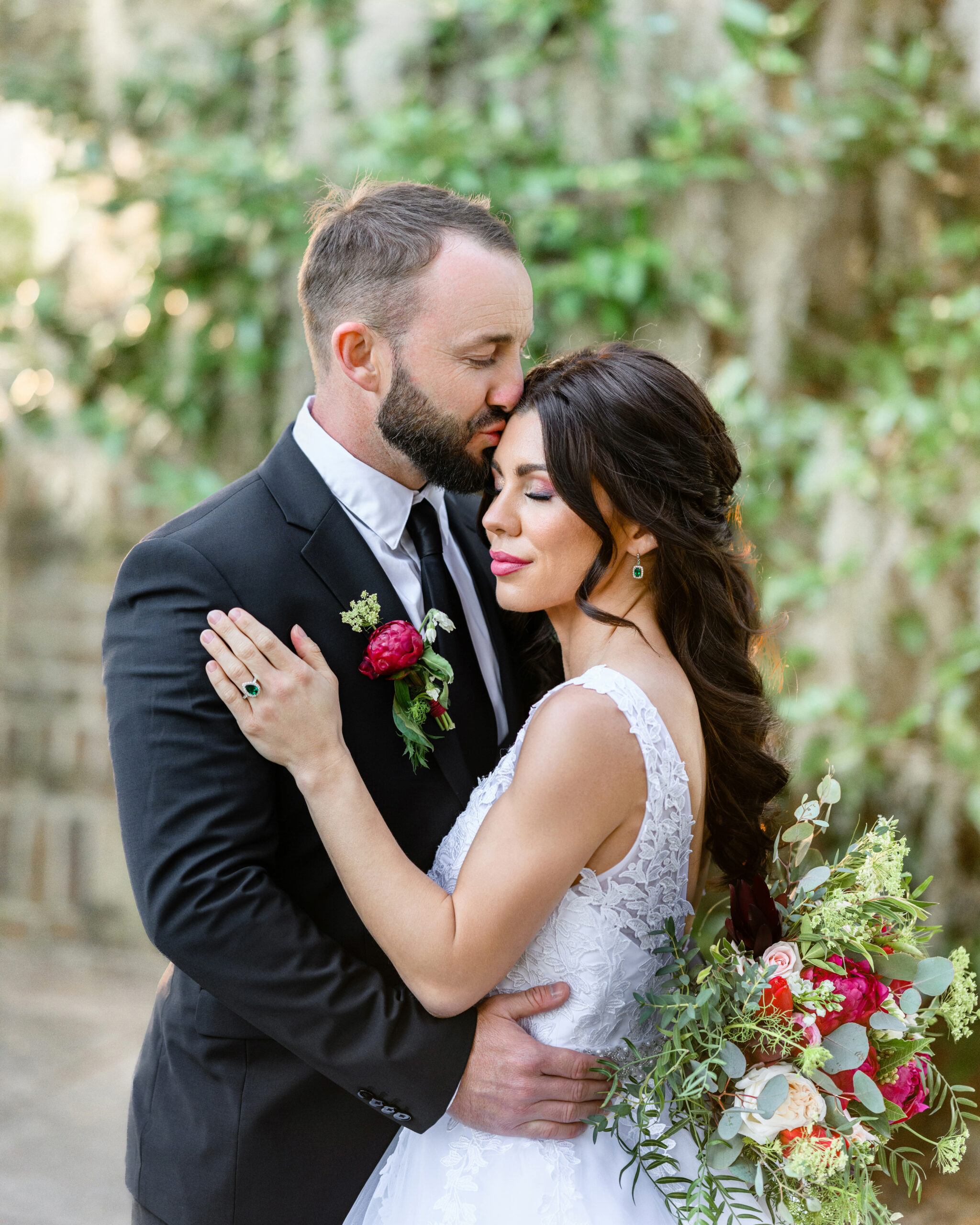 Breanna and Derrick at their Las Vegas desert wedding